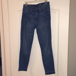 JCrew high rise crop skinny jeans